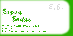 rozsa bodai business card